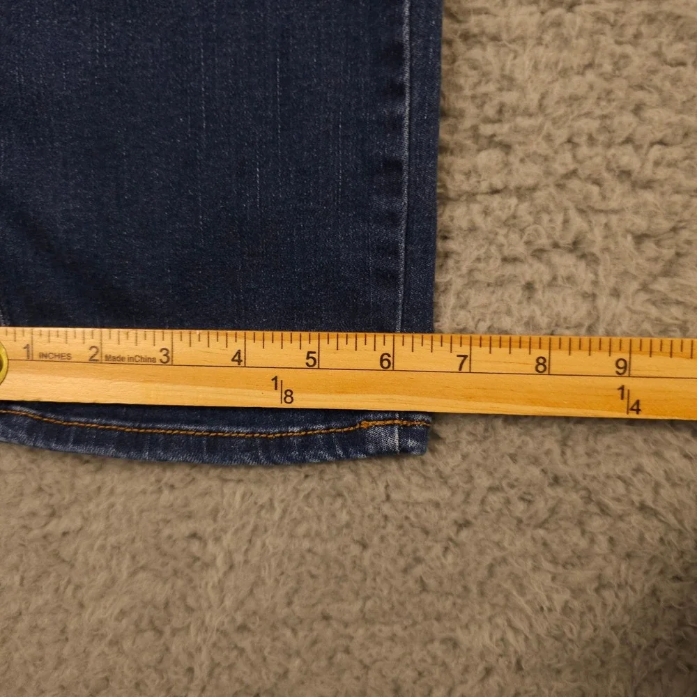 Chicos Jeans Women 00 US 2 Blue The Platinum Crop Stretch Dark Wash Denim Casual